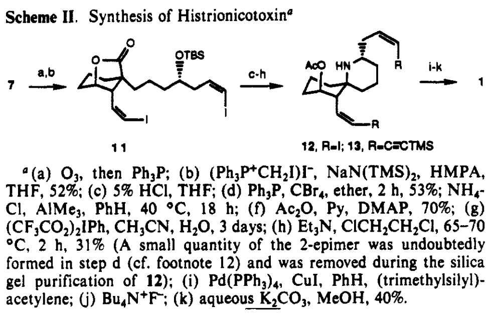 Histrionicotoxin的全合成